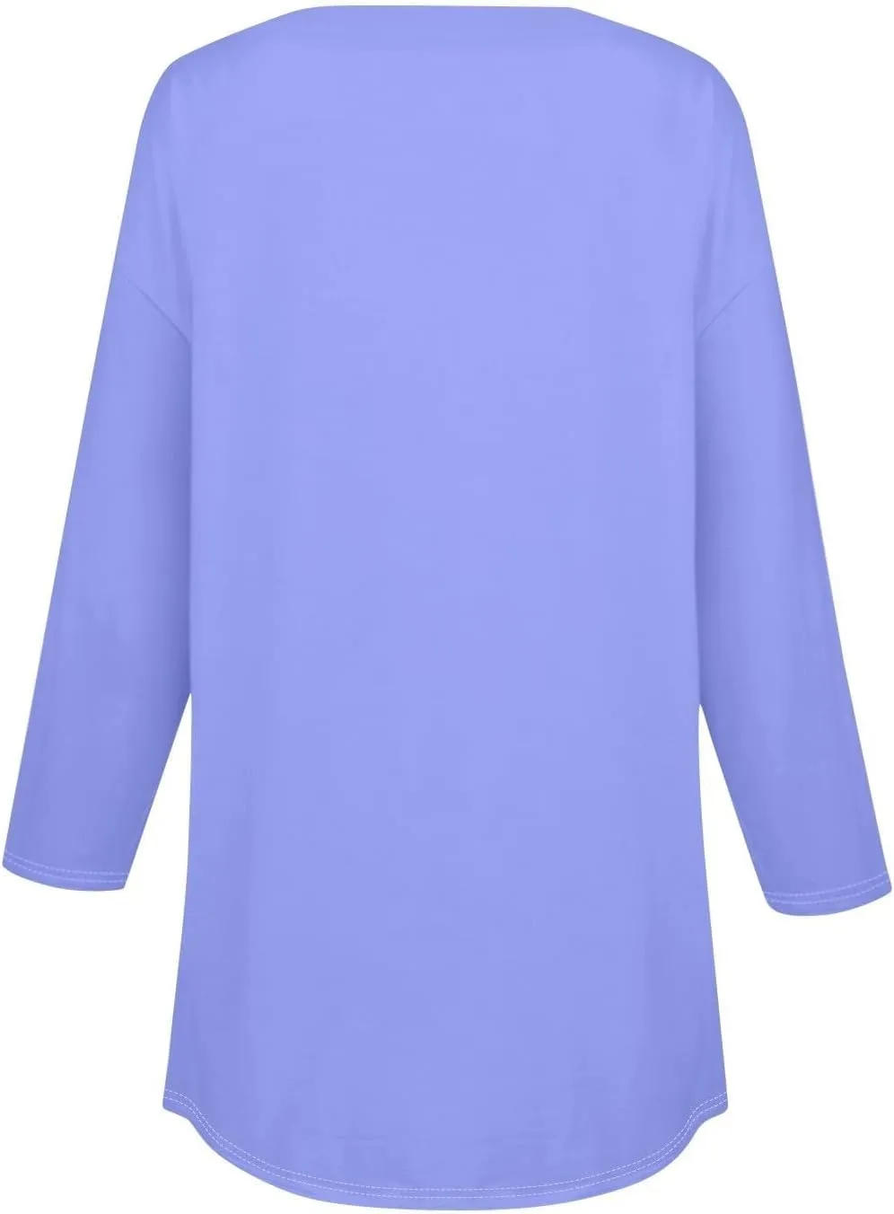 3/4 Length Sleeve Womens Tops 2025 Casual Loose Fit Long Tunic Tops Henley Neck Three Quarter Sleeve Button Up Shirts