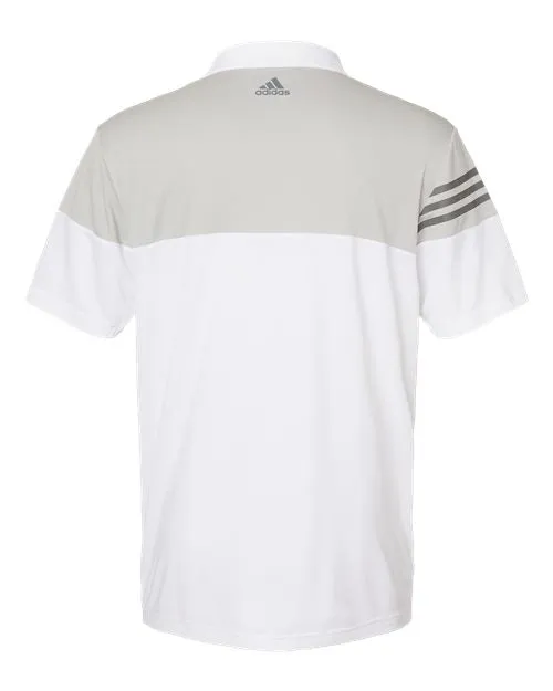 adidas Men's Heathered 3-Stripes Colorblock Polo