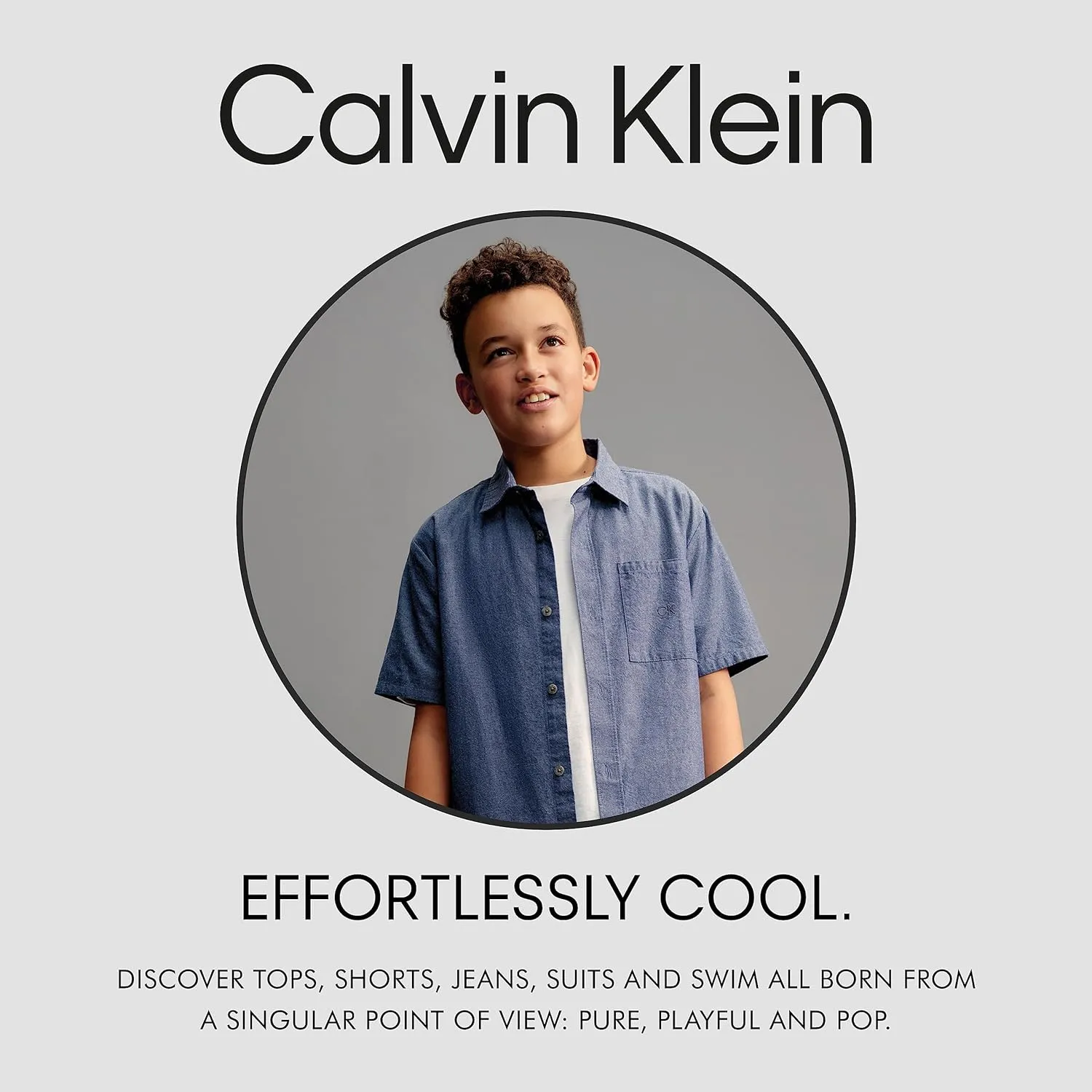 Calvin Klein Boys' Short Sleeve Fashion Graphic Crew Neck T-Shirt, Comfortable, Relaxed Fit
