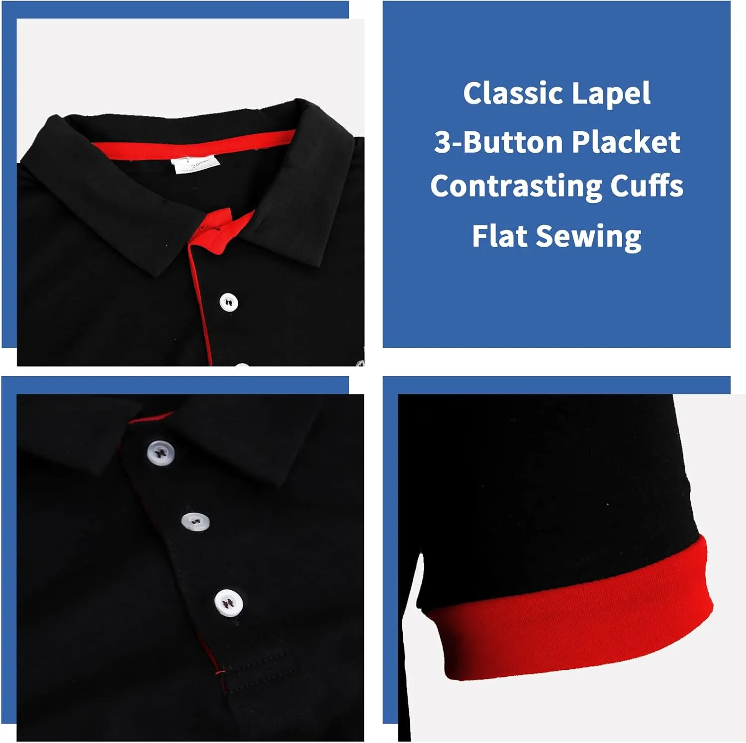CEHT Mens Polo Shirts Short Sleeve Cotton Golf Polo Shirts for Men Slim Fit Casual Tops