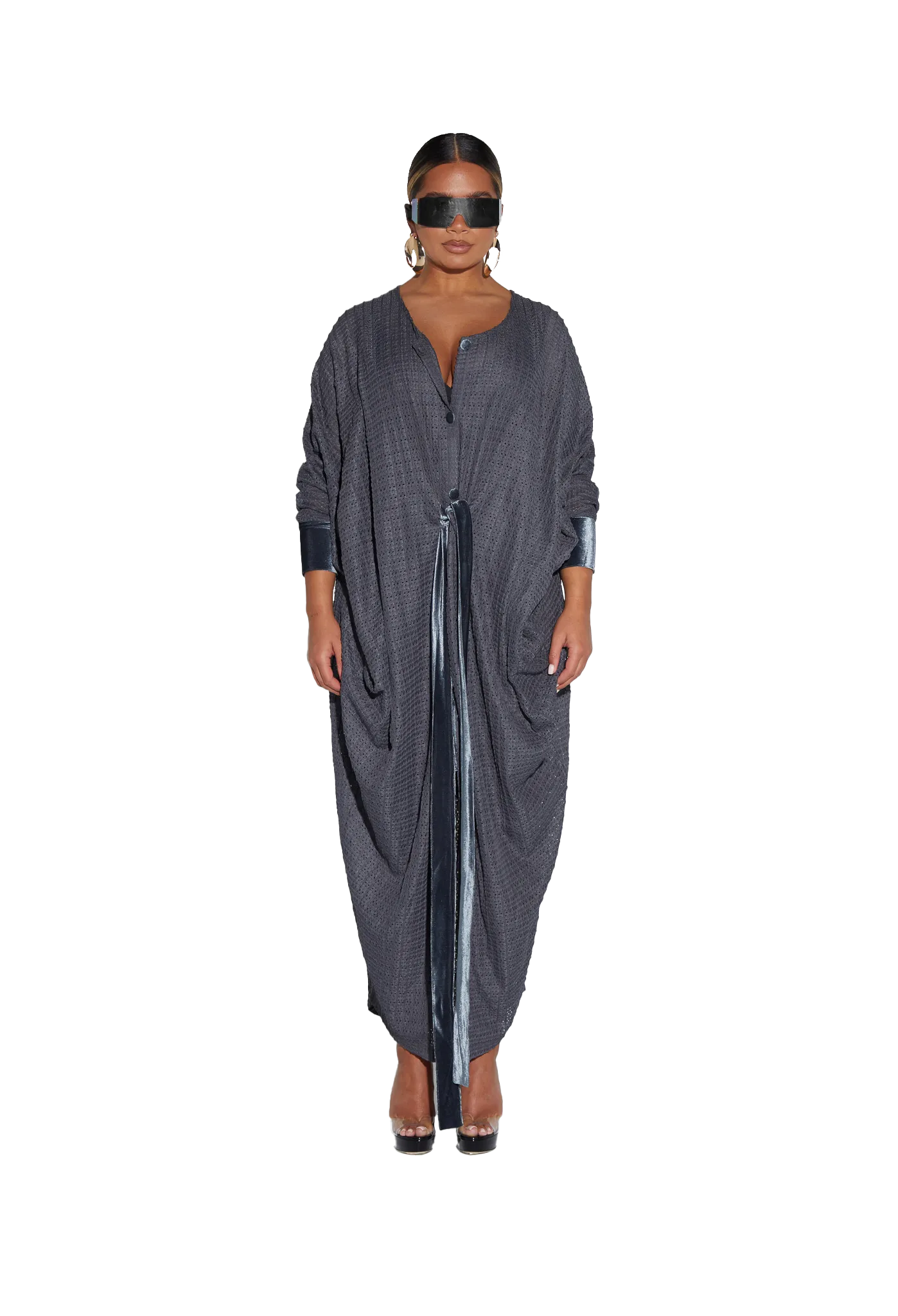 Draped Knit Tunic - Croc Skin