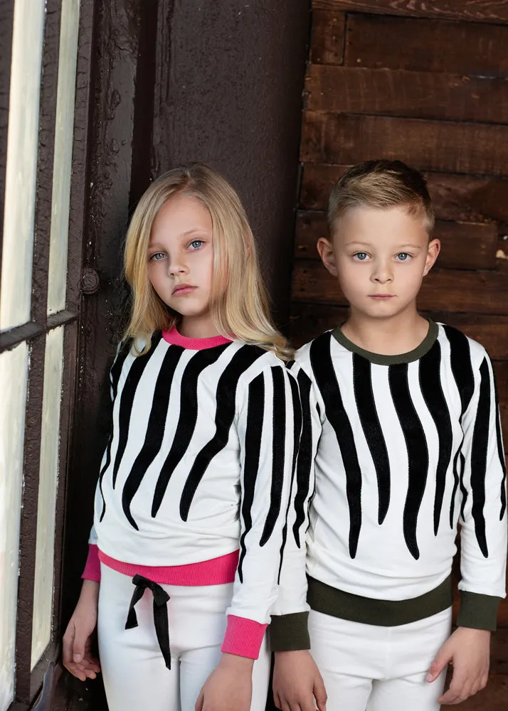 Girls Zebra Loungewear Set