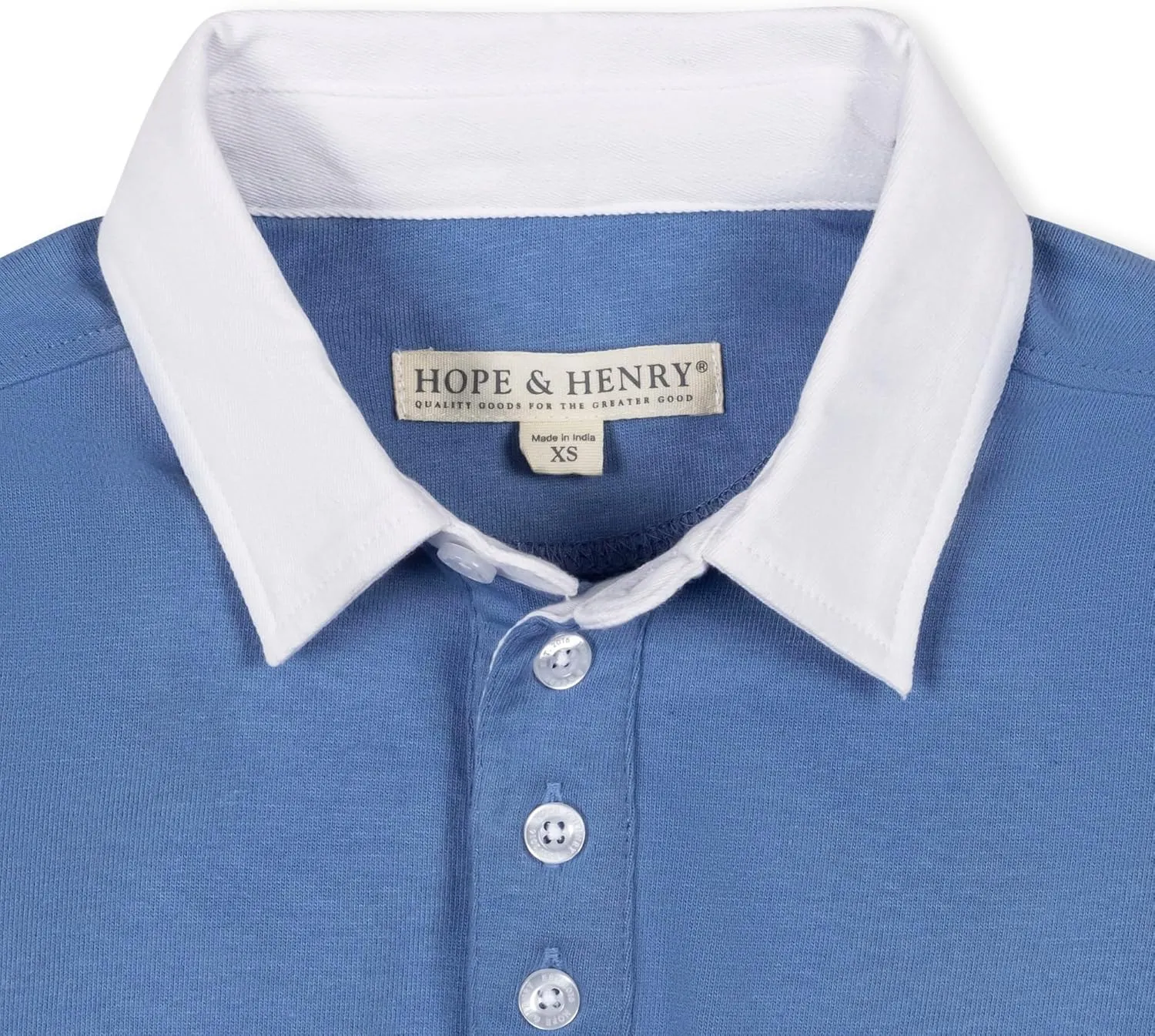 Hope & Henry Boys' Long Sleeve Rugby Polo Shirt