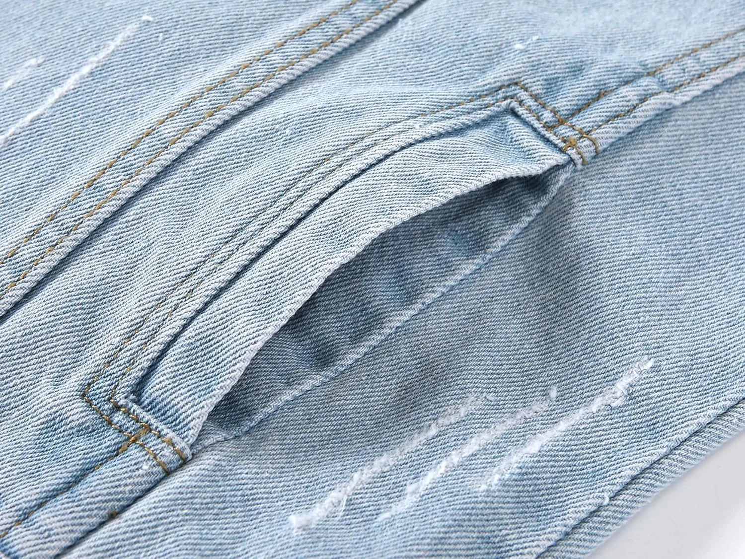Kedera Womens Denim Jackets Distressed Ripped Long Sleeve Jean Jacket Coats