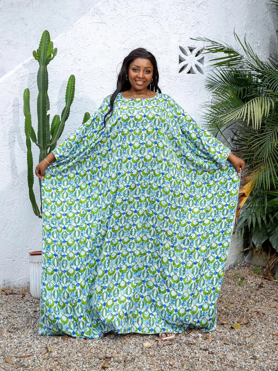 KINIKO Plus Size Kaftan Dresses for Women Caftan Bathing Suit Cover Up Casual Maxi Beach Loungewear Kimono