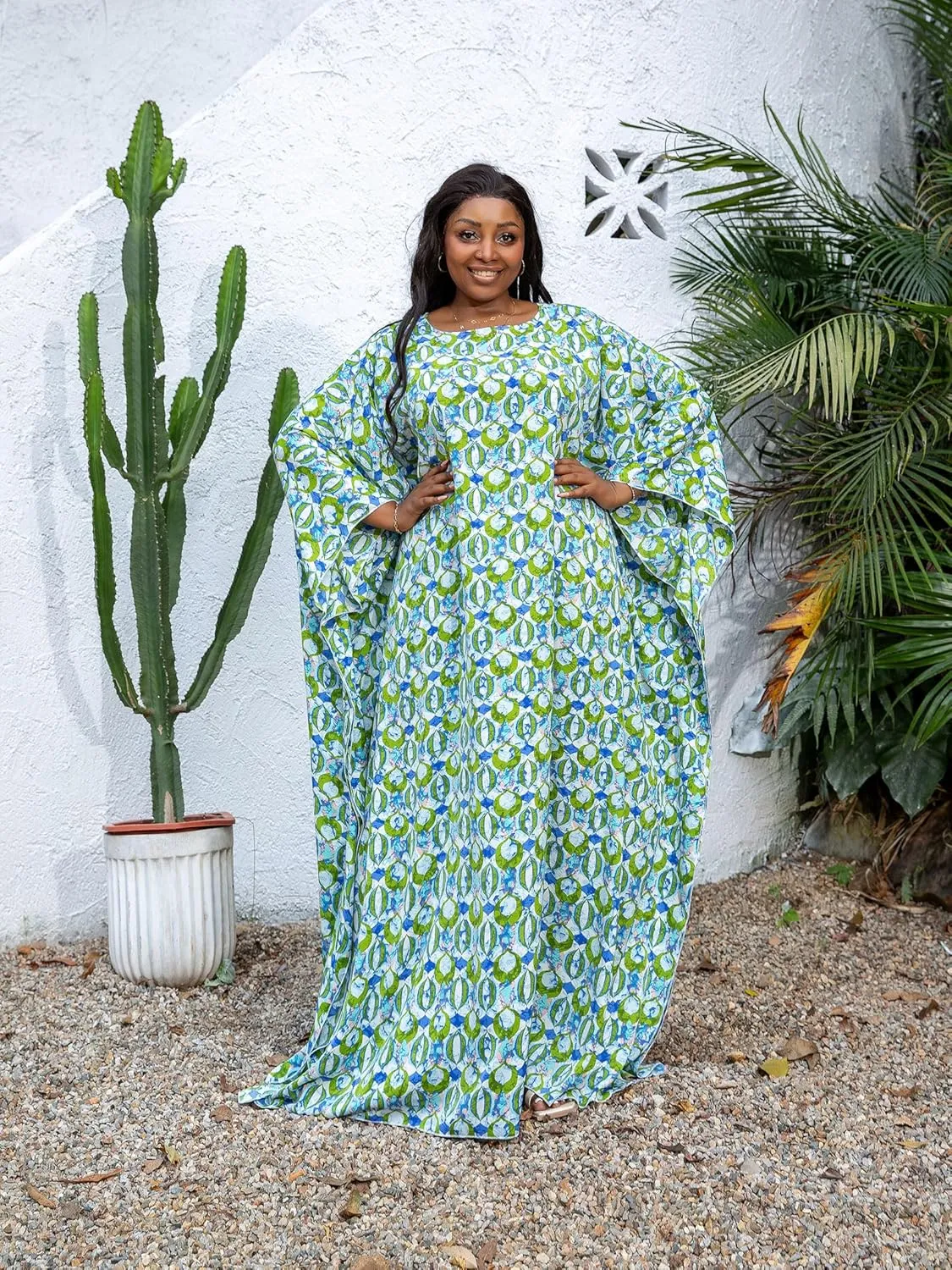 KINIKO Plus Size Kaftan Dresses for Women Caftan Bathing Suit Cover Up Casual Maxi Beach Loungewear Kimono