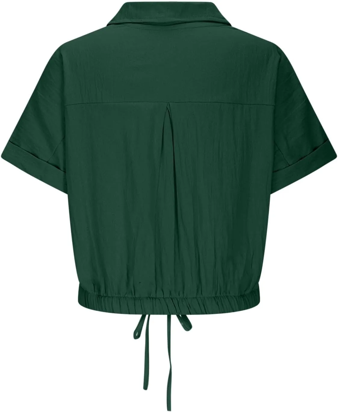 Linen Shirts for Women Casual Sexy Crop Tops Short Sleeve Button Down Blouses V Neck Loose Fit Trendy Tees Shirt
