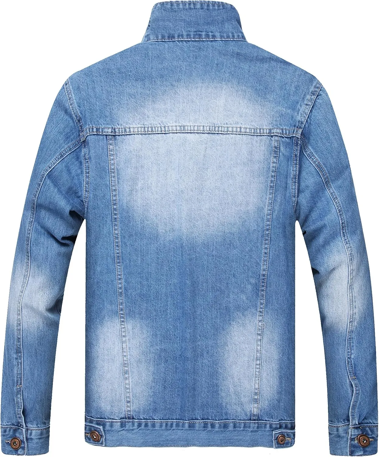 LZLER Men's Denim Jackets Distressed Destroyed Classic Vintage Slim Fit Ripped 2024 Fashion Trendy Trucker Jean Jackets