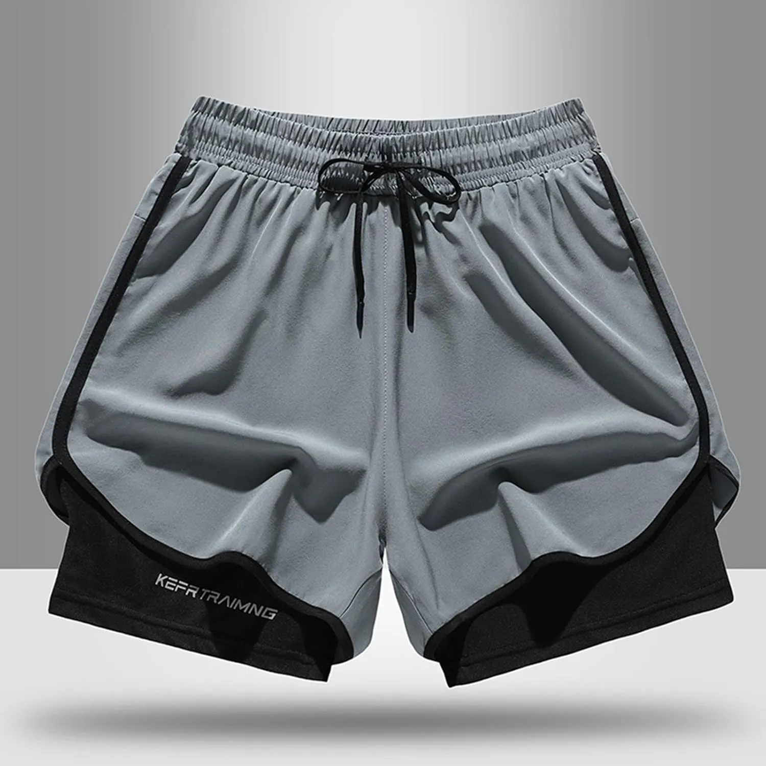 Men??s 2 in 1 Running Shorts 5" Quick Dry Gym Athletic Workout Shorts for Men Lightweight Training Yoga Shorts Pants