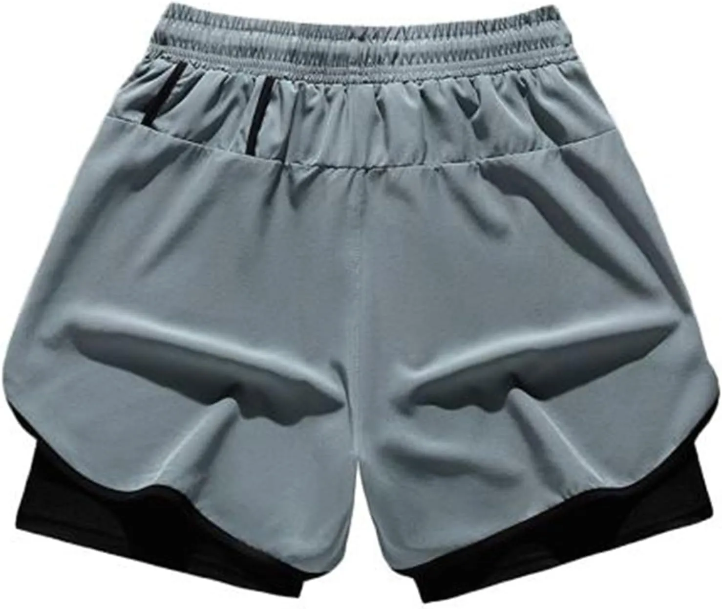 Men??s 2 in 1 Running Shorts 5" Quick Dry Gym Athletic Workout Shorts for Men Lightweight Training Yoga Shorts Pants