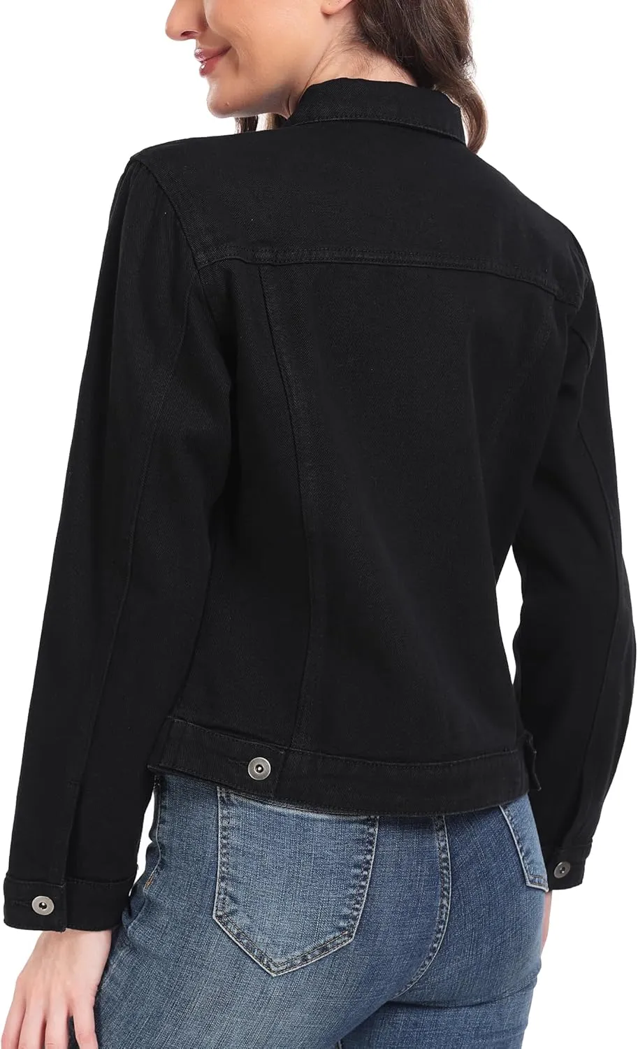 MISS MOLY Women's Denim Jackets Button Up Long Sleeve Basic Trendy Trucker Jackets