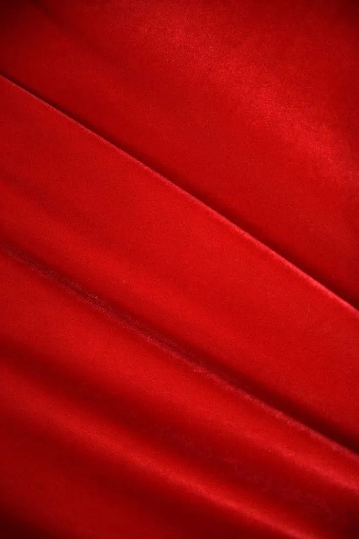 Red Velvet Wide Leg Jumpsuit