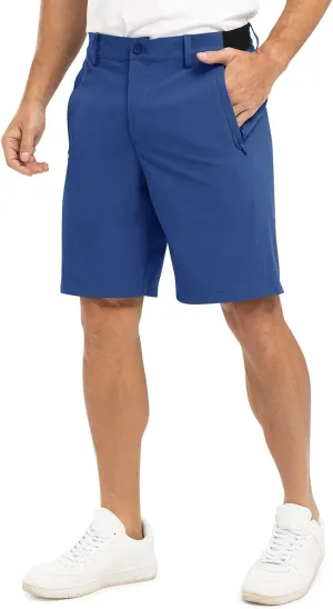TBMPOY Men's 9" Golf Shorts Quick Dry Casual Shorts Dress Shorts Flat Front Stretch Lightweight for Work Business Travel