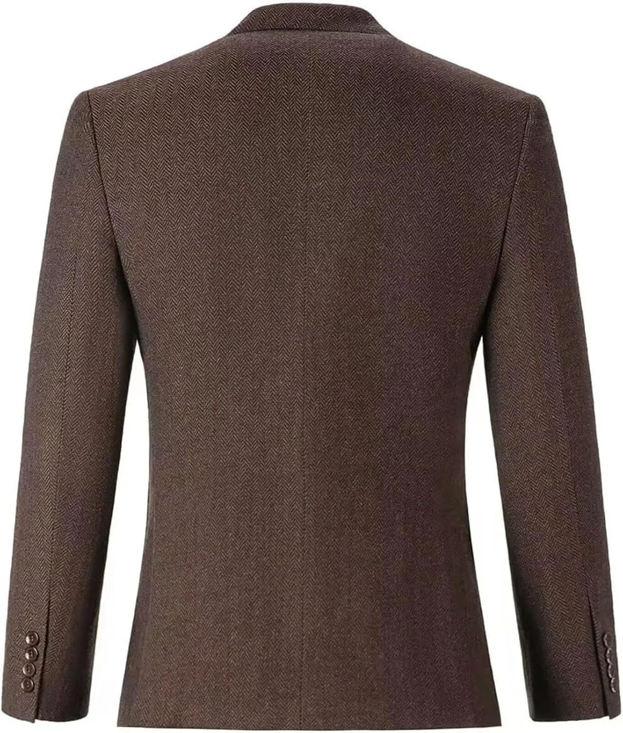 Vintage Mens Tweed Blazer Retro Wool Blend Suit Jackets Herringbone Two Button Sport Coat Prom Business Casual Wedding