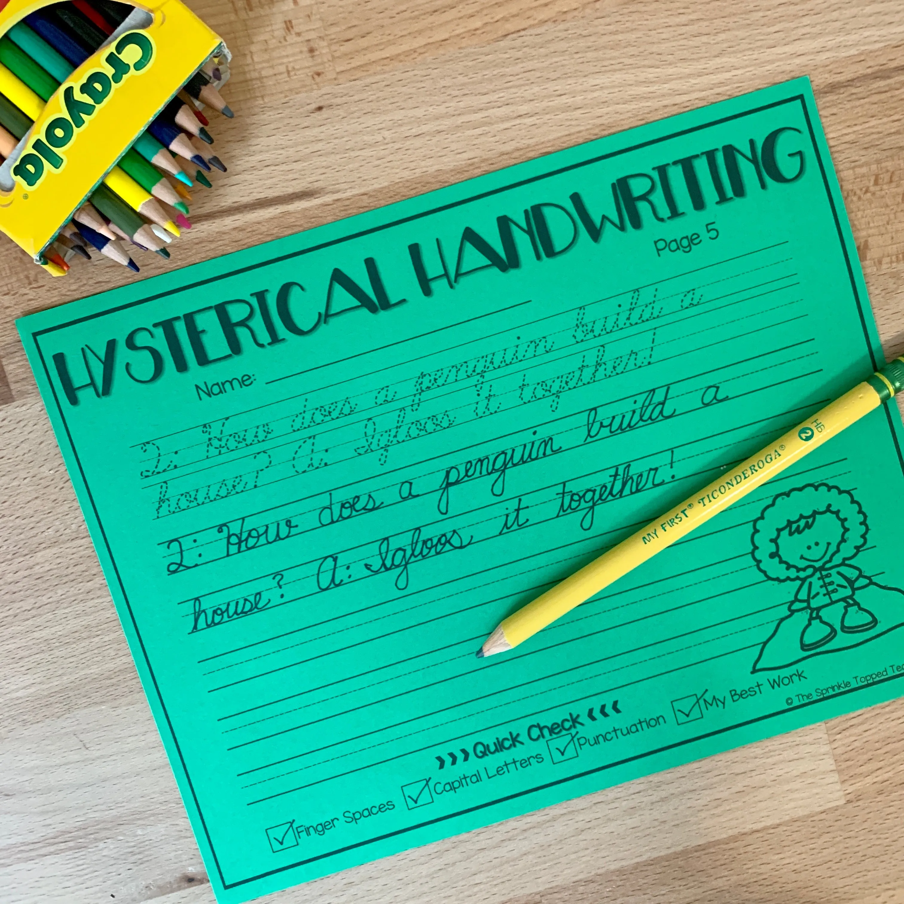 Winter Handwriting Worksheets | Print and Cursive