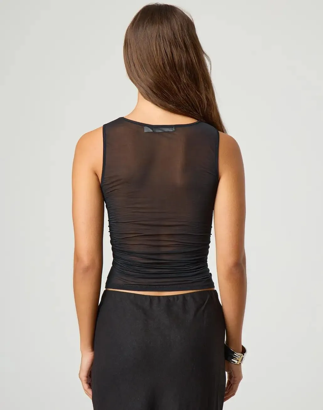 Women Sheer Mesh Tank Top Sleeveless See Through Camisole Layering Undershirt Sexy Summer Y2k Going Out Cami Tops
