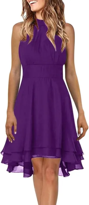 Women's Cocktail Dresses Sexy Elegant Trendy Solid Color Cold Shoulder Prom Party Midi Dress, S-5XL