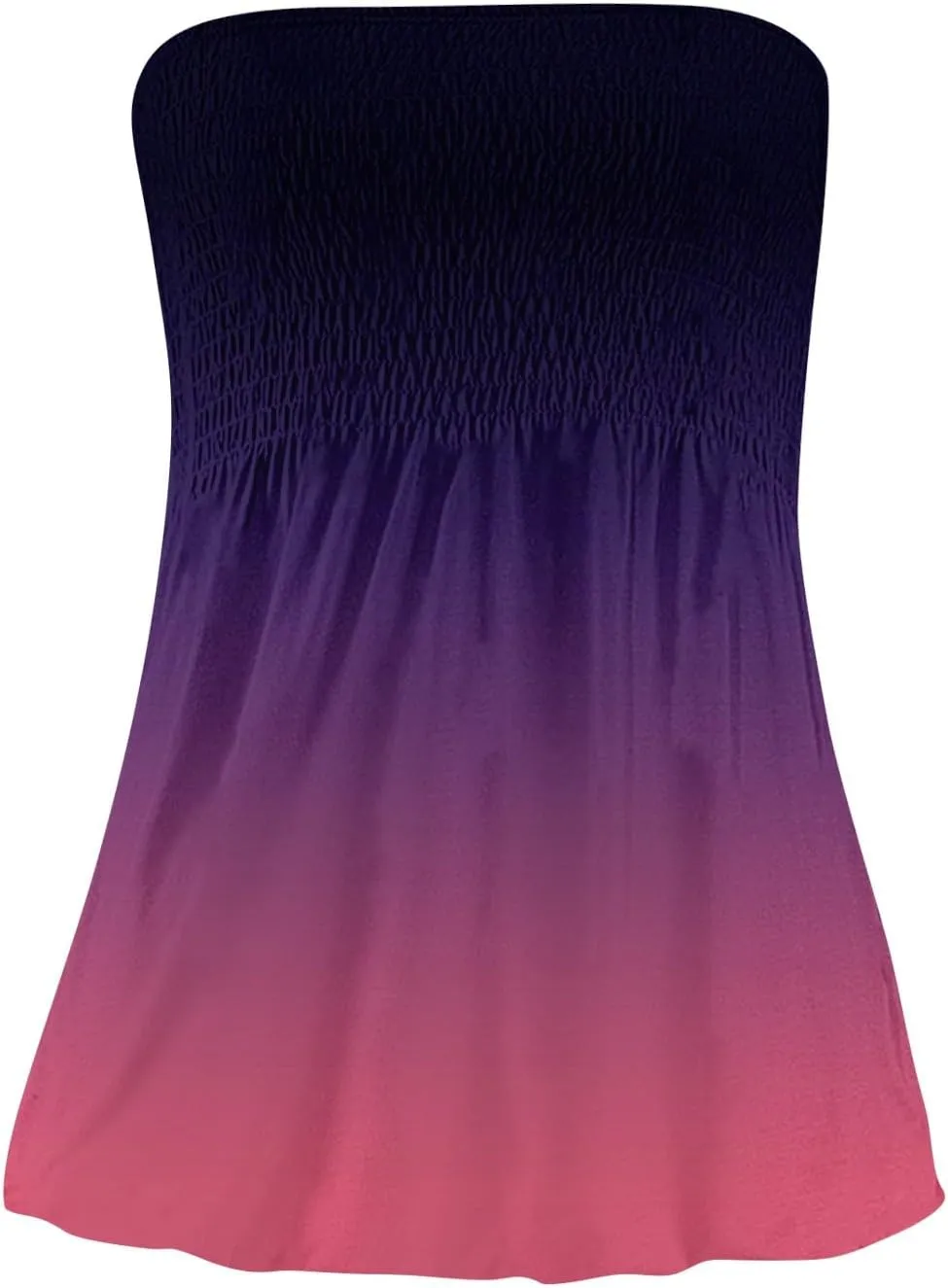 Womens Tube Tops Strapless Striped Tanks Backless Sexy Casual Bandeau Sleeveless Shirts Off Shoulder Floral Blouses